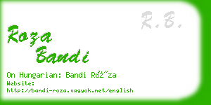 roza bandi business card